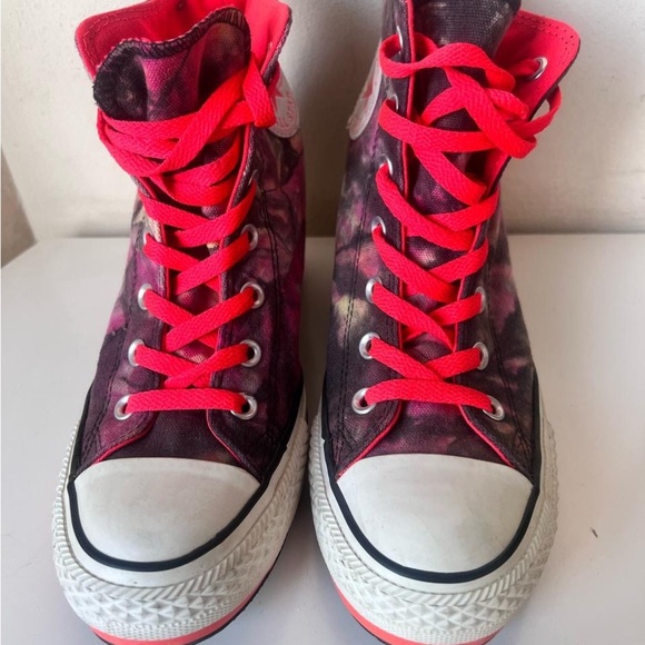 Converse High-Top Pink and Black Sneakers orthopedic heel - Picture 6 of 10